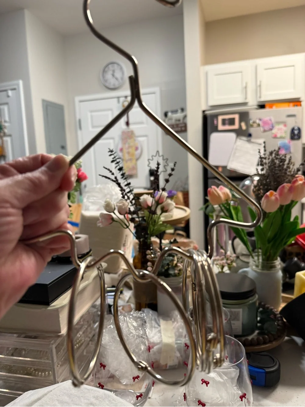 Metal Multi-Ring Scarf & Accessory Hanger - Silver